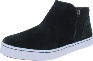 Clarks Womens Suede Slip On Casual and Fashion Sneakers Black 9.5 Medium (B,M)
