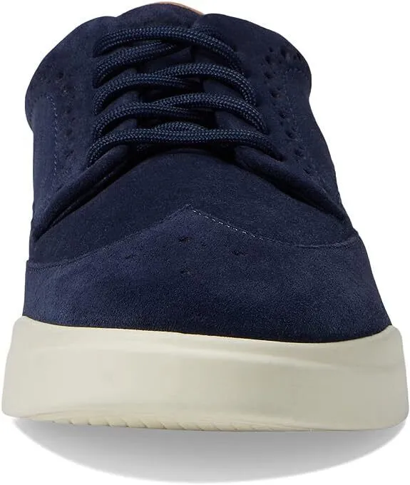 Cole Haan Mens Grand Crosscourt Wing Tip Sneaker Navy Blazer Suede/Ivory C36875