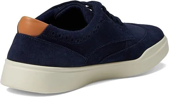 Cole Haan Mens Grand Crosscourt Wing Tip Sneaker Navy Blazer Suede/Ivory C36875