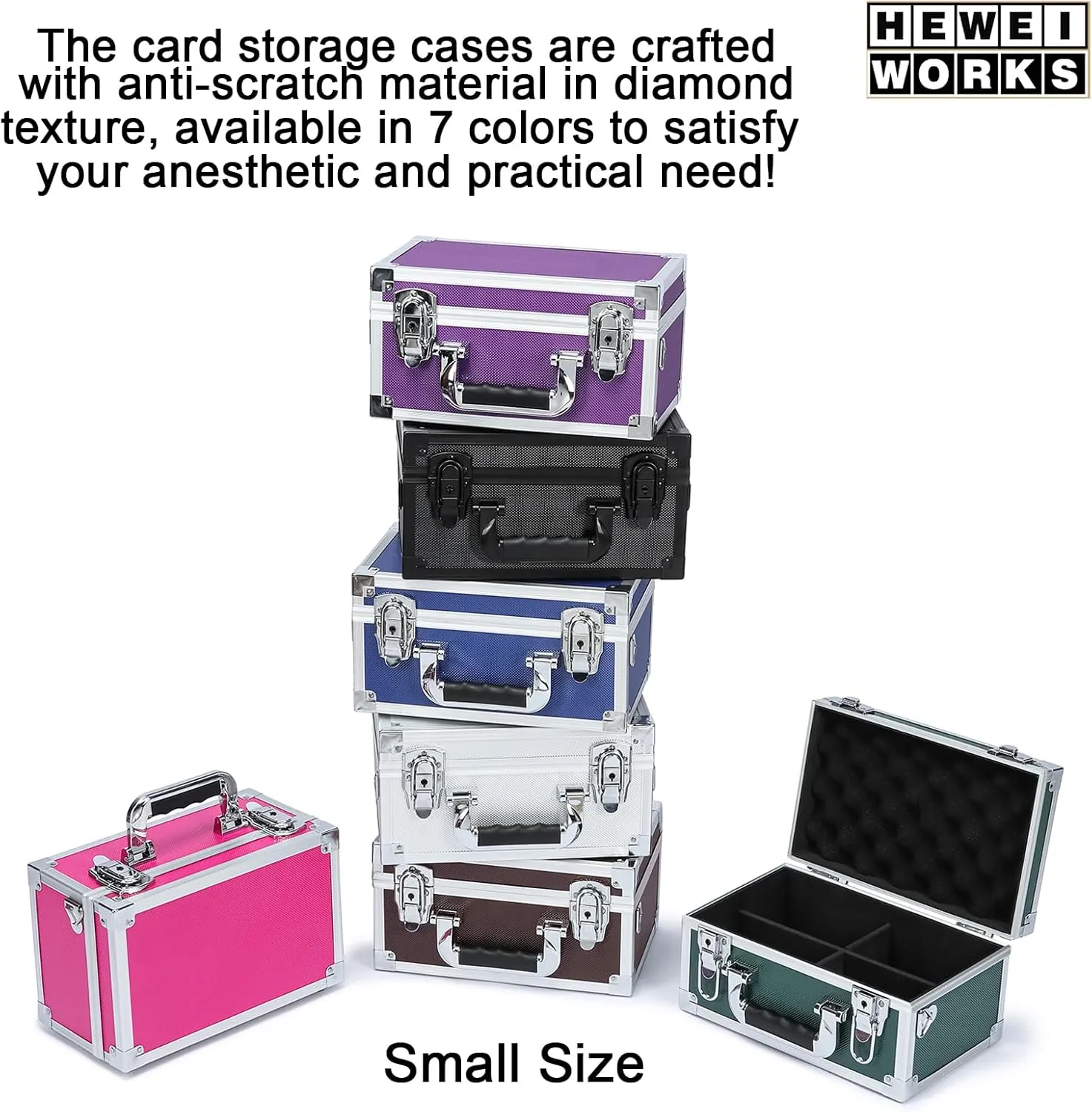 Collectable Trading Card Cases, Toploaders Storage Box, Magnetic Card Storage Hard Cabinet, Graded Card Storage Case, Sports & Trading Collector Storage Box (Purple)