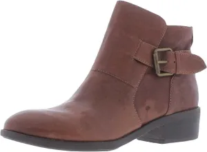 Comfortiva Women's Cardee Full-Grain Leather Slip-Resistant Boots with Side Zipper