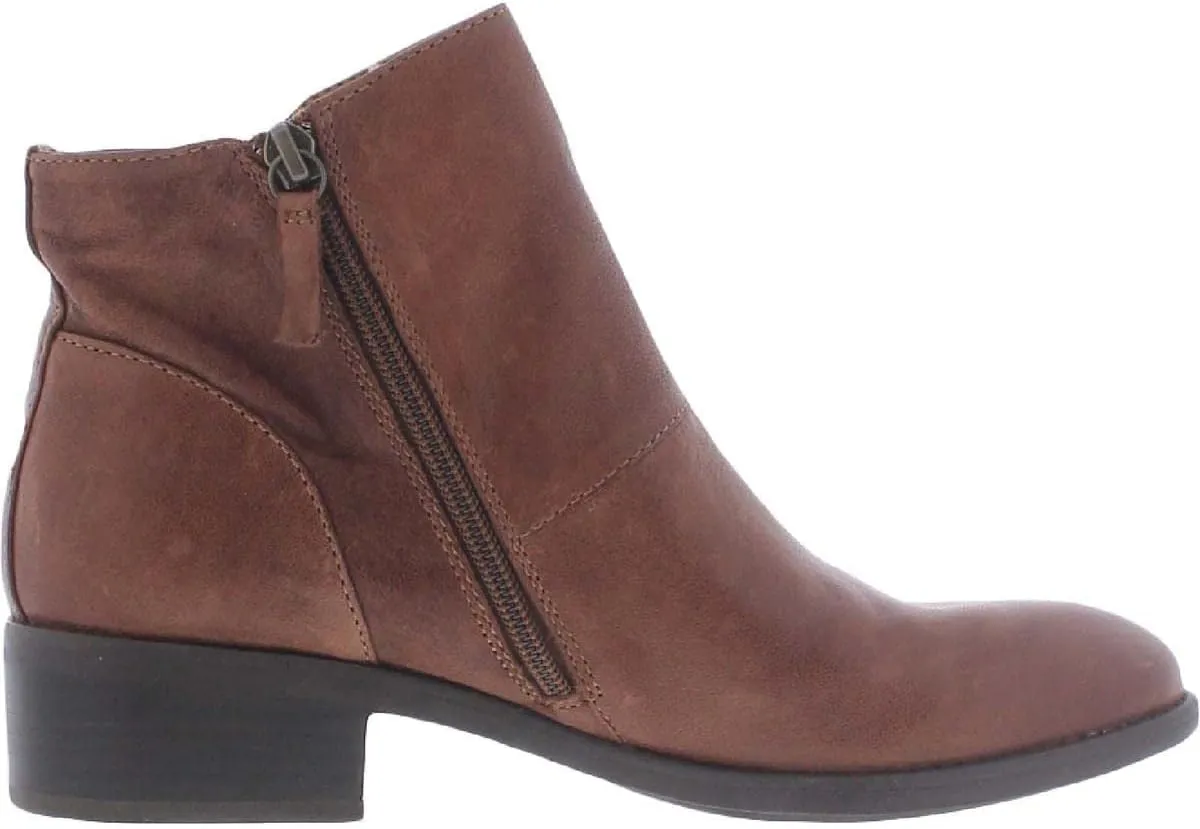 Comfortiva Women's Cardee Full-Grain Leather Slip-Resistant Boots with Side Zipper