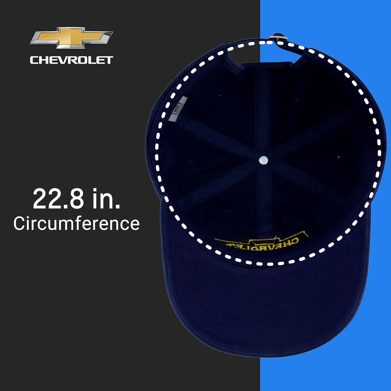 Concept One Chevrolet Dad Hat, Logo Cotton Adjustable Baseball Cap with Curved Brim