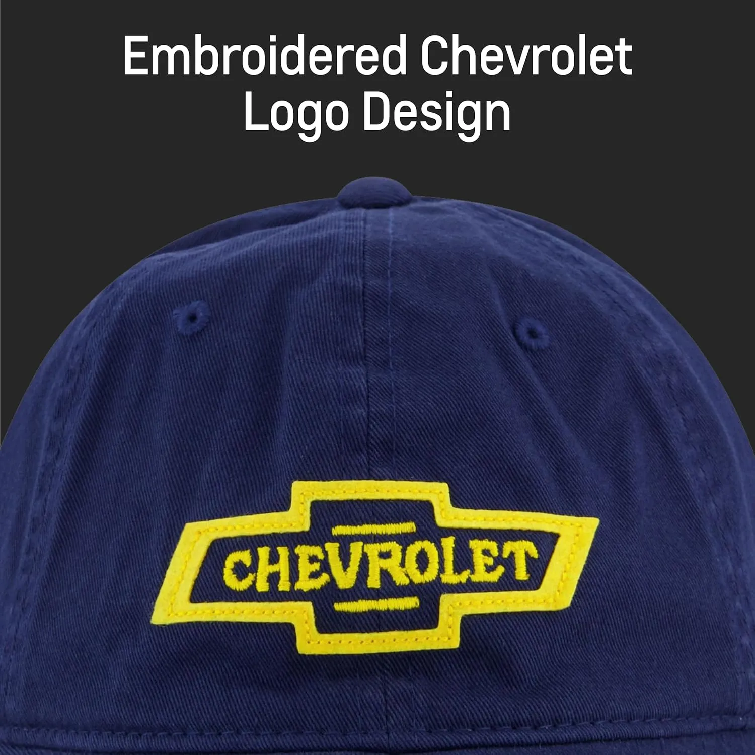 Concept One Chevrolet Dad Hat, Logo Cotton Adjustable Baseball Cap with Curved Brim