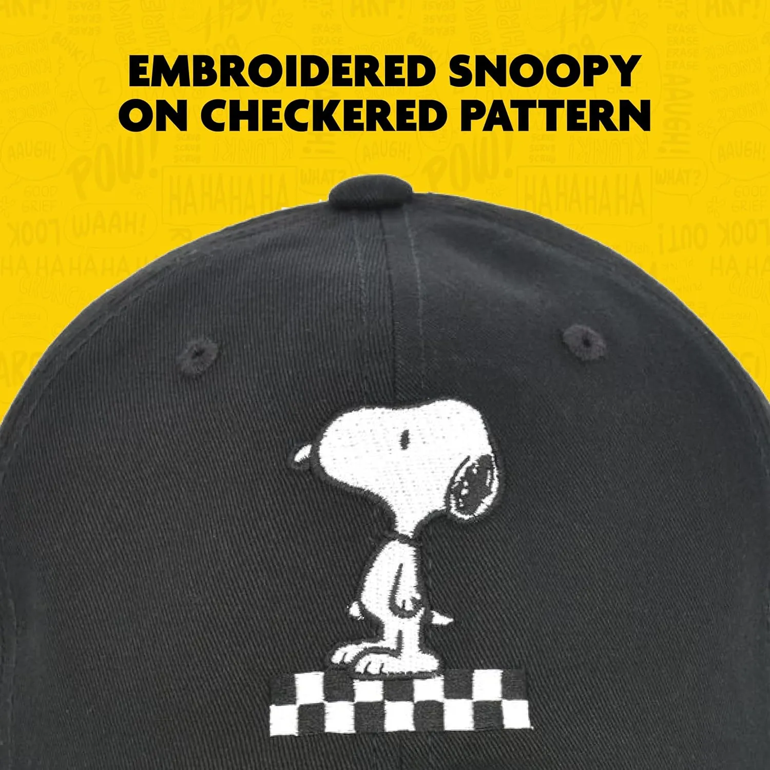 Concept One Peanuts Snoopy Dad Hat, Adult Baseball Cap with Curved Brim