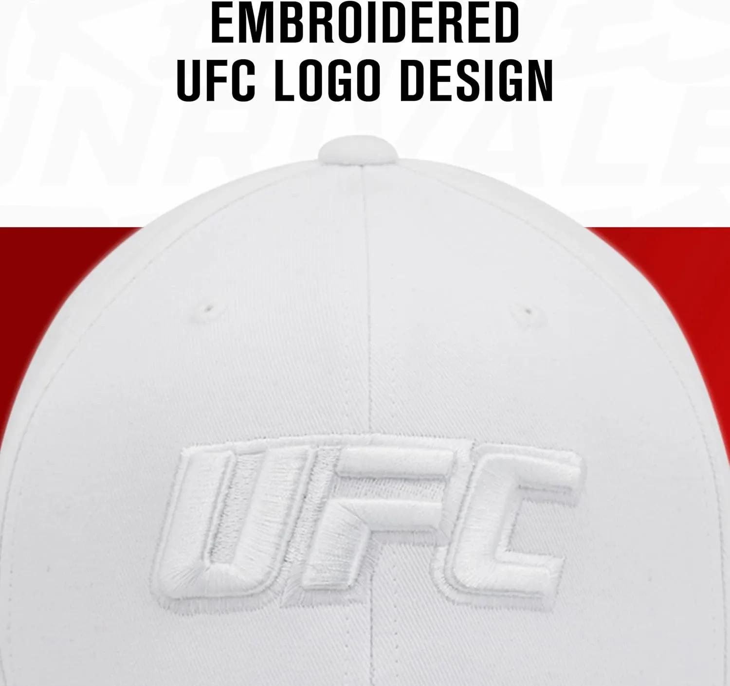 Concept One UFC Dad Hat, 6 Panel Cotton Adjustable Adult Baseball Cap with Curved Brim