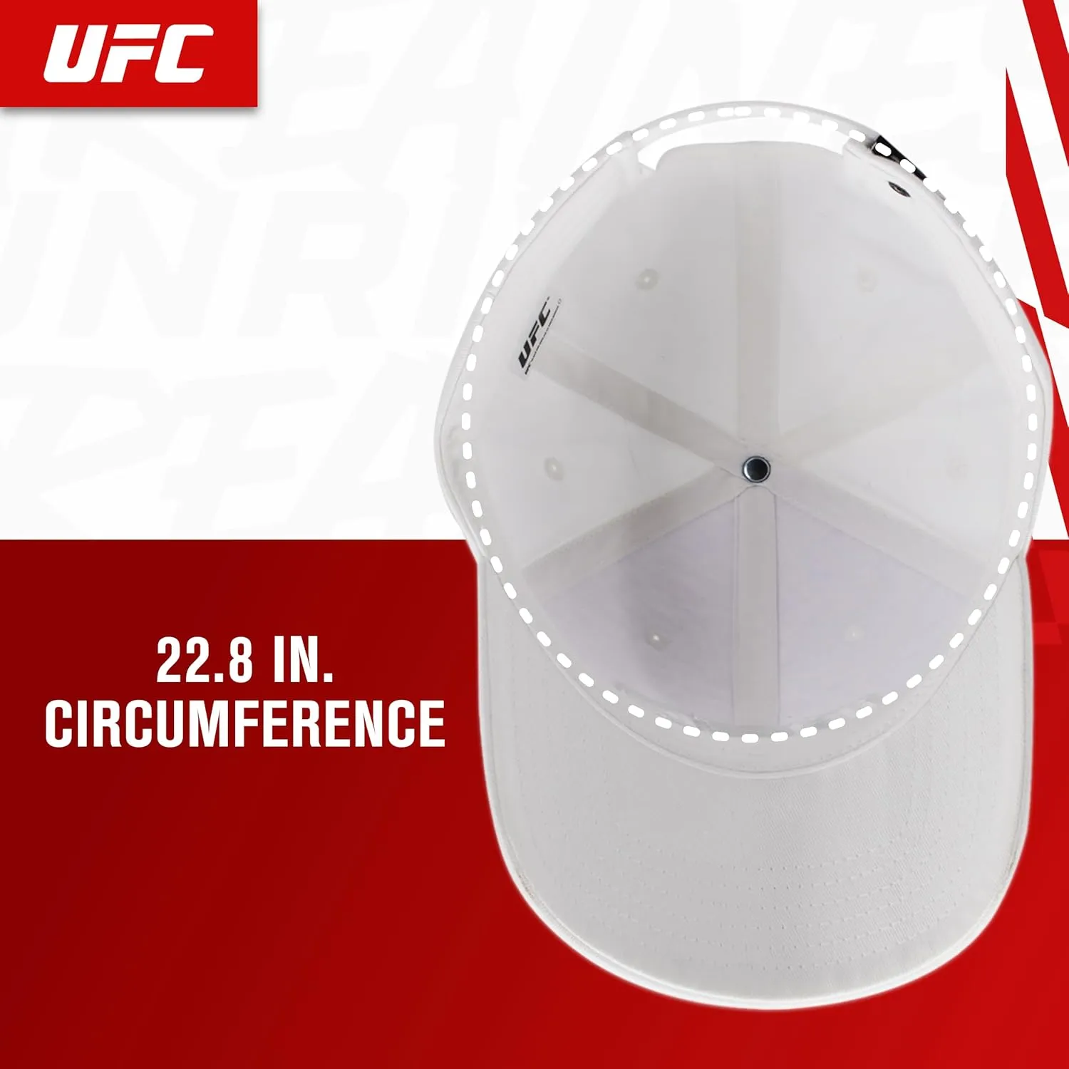 Concept One UFC Dad Hat, 6 Panel Cotton Adjustable Adult Baseball Cap with Curved Brim