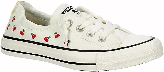 Converse Women's Shoreline Slip On Sneakers, Egret Cherries, 11 US