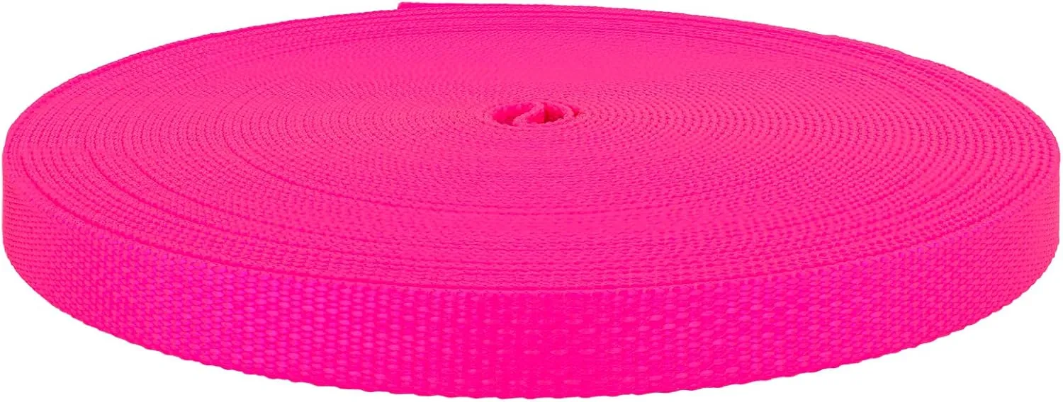 Country Brook Design 5/8 Inch Hot Pink Medium Weight Nylon Webbing Closeout