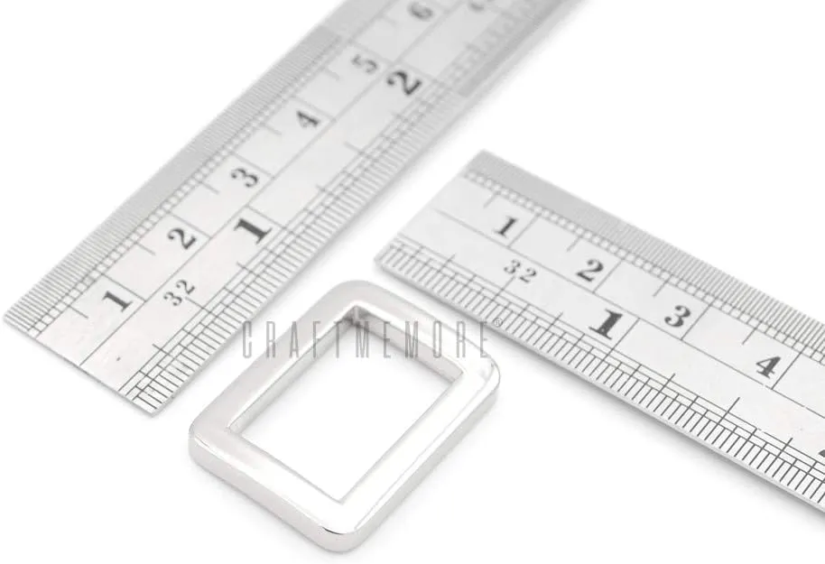 CRAFTMEMORE Metal Flat Rectangle Rings Buckle for Bag Belt Strap Heavy Duty Loop Quality Finish 6 Pack VTLP (3/4 Inch (19 mm), Gold)