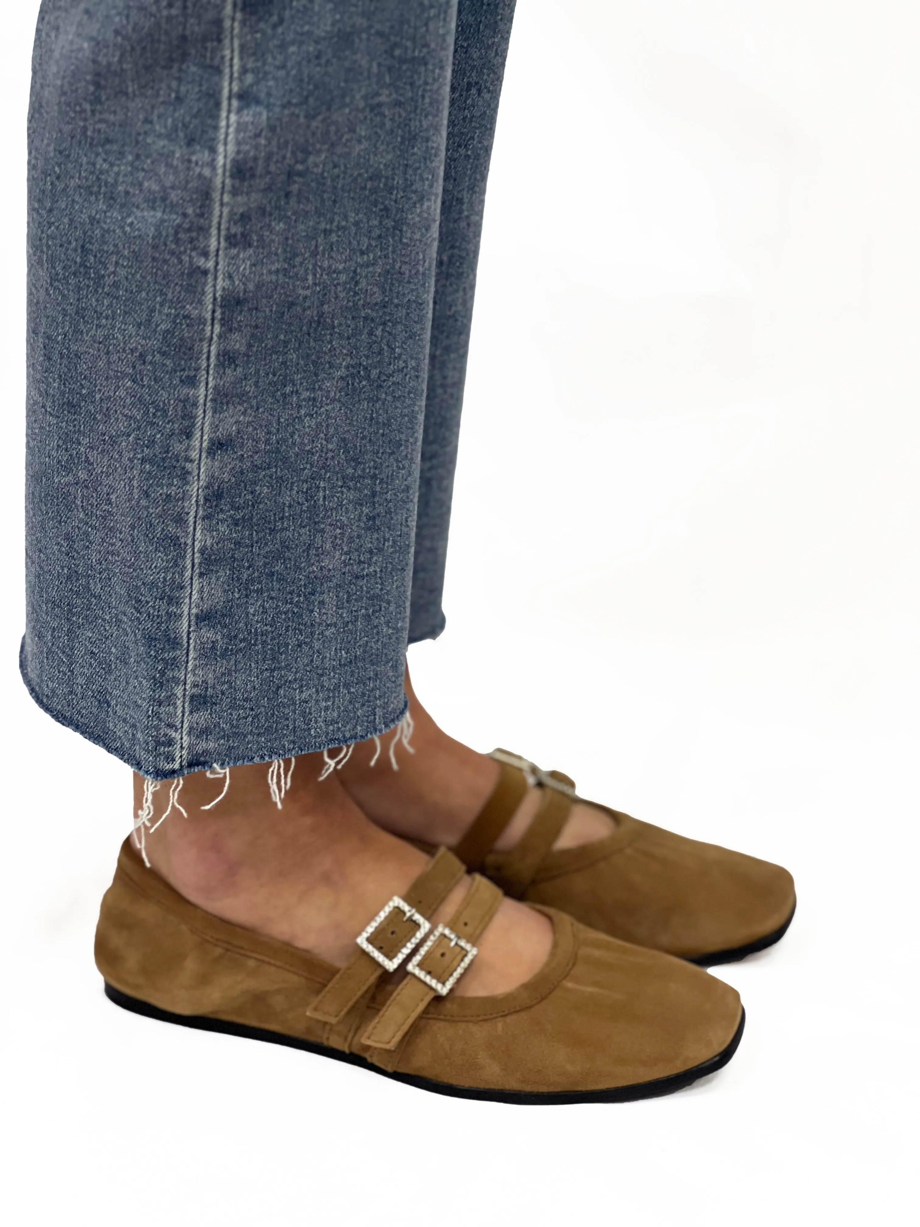 CRYSTAL GEMINI FLAT in Burnt Caramel