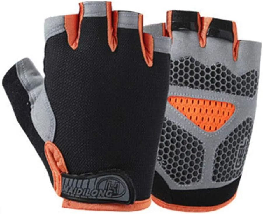 Cycling Anti-Slip Anti-Sweat Men Women Half Finger Gloves Breathable Anti-Shock Sports Gloves Bike Bicycle Glove