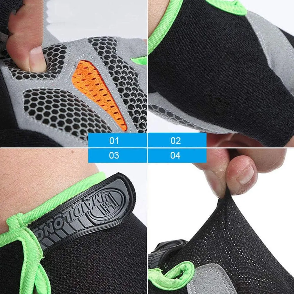 Cycling Anti-Slip Anti-Sweat Men Women Half Finger Gloves Breathable Anti-Shock Sports Gloves Bike Bicycle Glove