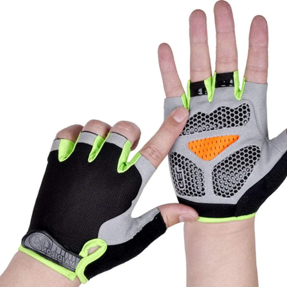 Cycling Anti-Slip Anti-Sweat Men Women Half Finger Gloves Breathable Anti-Shock Sports Gloves Bike Bicycle Glove