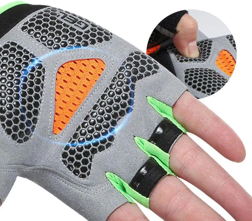 Cycling Anti-Slip Anti-Sweat Men Women Half Finger Gloves Breathable Anti-Shock Sports Gloves Bike Bicycle Glove