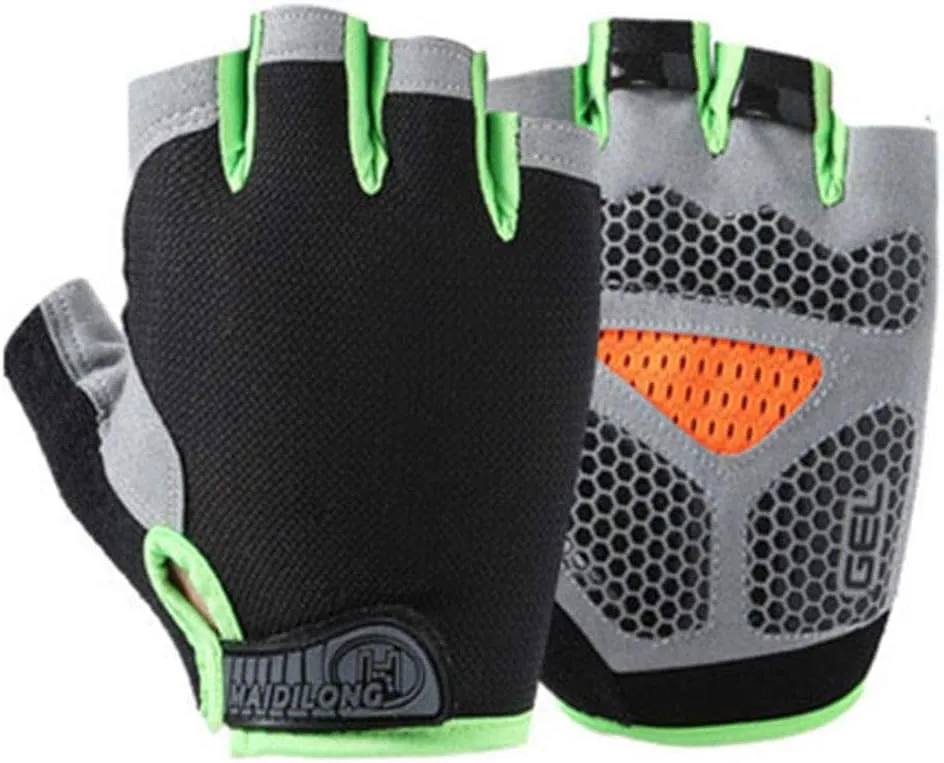 Cycling Anti-Slip Anti-Sweat Men Women Half Finger Gloves Breathable Anti-Shock Sports Gloves Bike Bicycle Glove