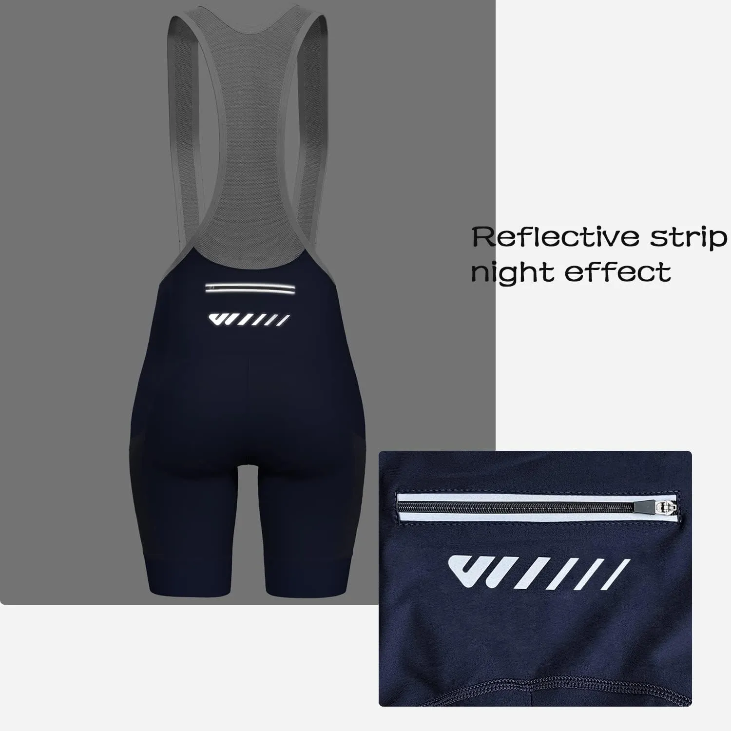 Cycling Bibs Women Padded Bike Shorts Womens Bicycle Shorts with Padding 4D Biking Pants with Mesh Pockets