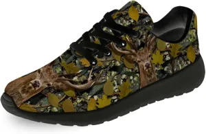 Deer Print Running Shoes Mens Womens Lightweight Comfortable Gym Athletic Tennis Walking Sneakers Gifts for Animal Lovers