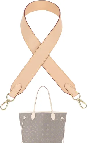 DGAZ Vachetta Leather Crossbody Strap for Neverfullbag with Gift Box, Handmade DIY purse strap