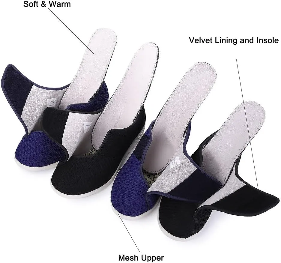 Diabetic Shoes for Men, Wide Width Elderly Men's Shoes, Adjustable Closure Lightweight Breathable, Swollen Feet Walking Edema Sneakers