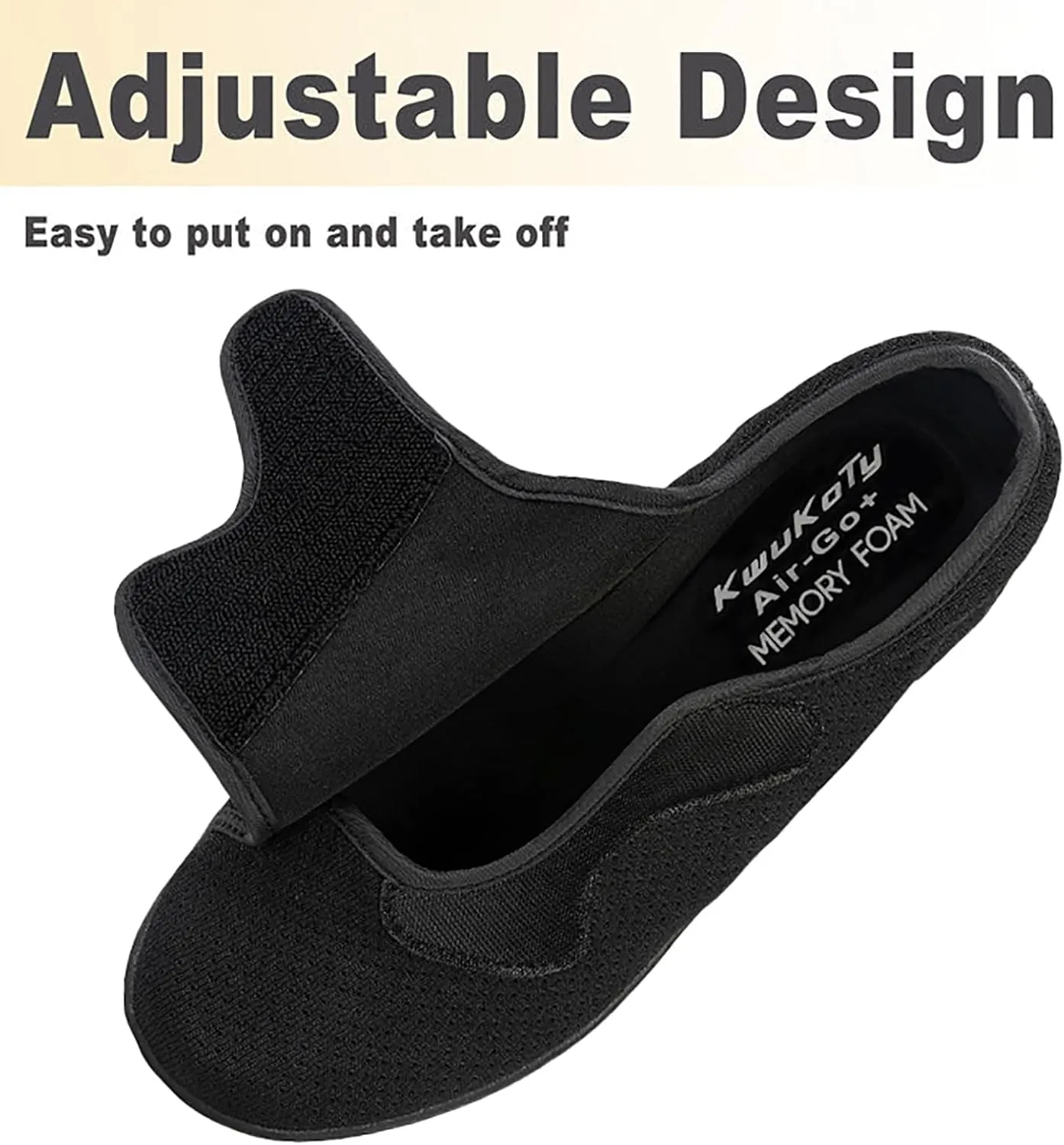Diabetic Shoes for Women Extra Wide Walking Shoes Slip-On Orthopedic Shoes