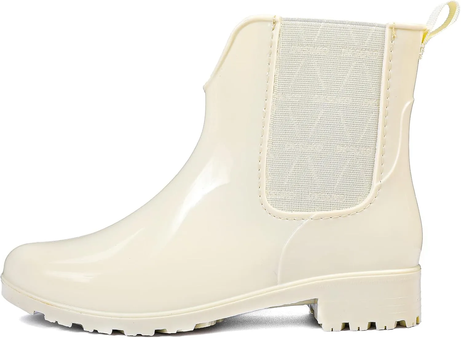 DKSUKO Rain Boots for Women Waterproof Elastic Slip On Ankle Chelsea Booties