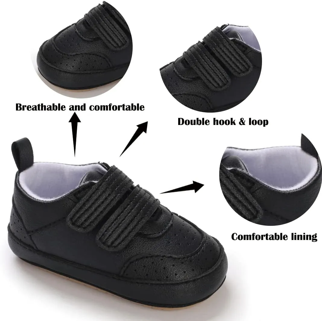 E-FAK Baby Shoes Boys Girls Infant Sneakers Non-Slip Rubber Sole Toddler Crib First Walker Shoes