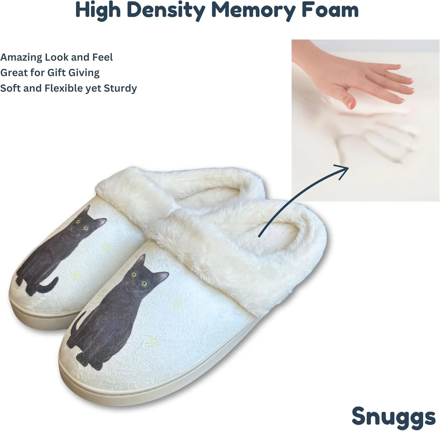 E&S Pets Snugg Slippers for Pet Lovers - Memory Foam House Slippers for Women - Plush Faux Fur Lining - Non-Slip Sole - 32 Dog and Cat Breeds