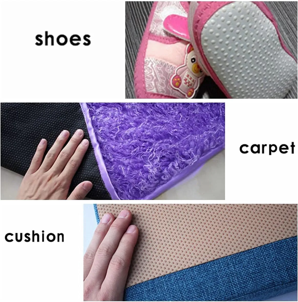 ECYC Non-Slip Dotted Fabric Anti-Skid Rubber Dots Coating Mat Floor Carpet Seat Cushion Gripping Cloth Material Socks Shoes DIY Cloth