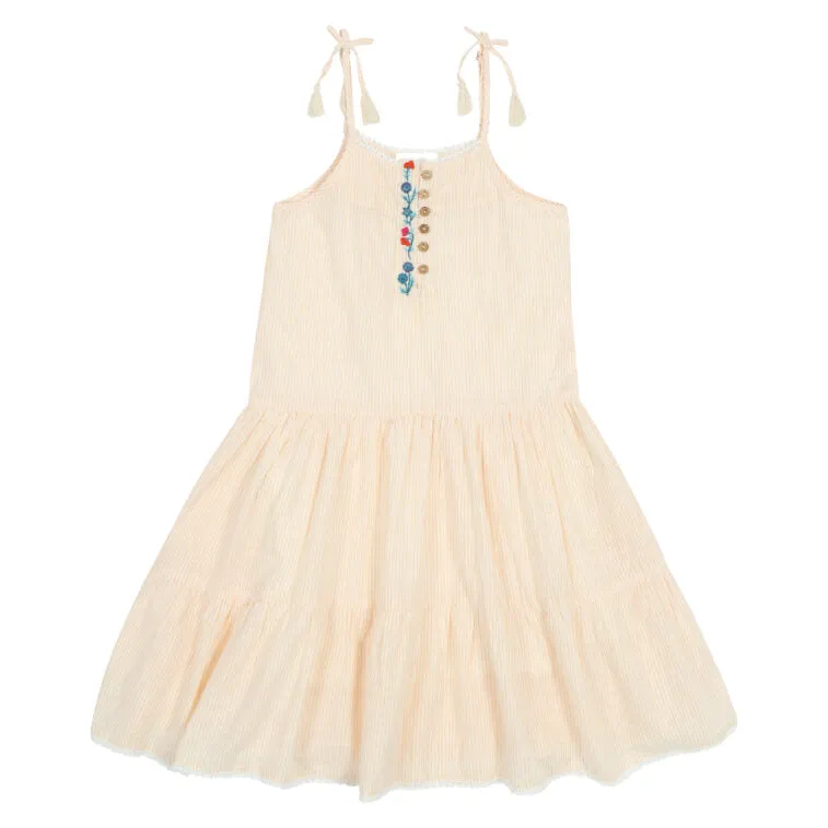 Embroidered Boho Strappy Dress