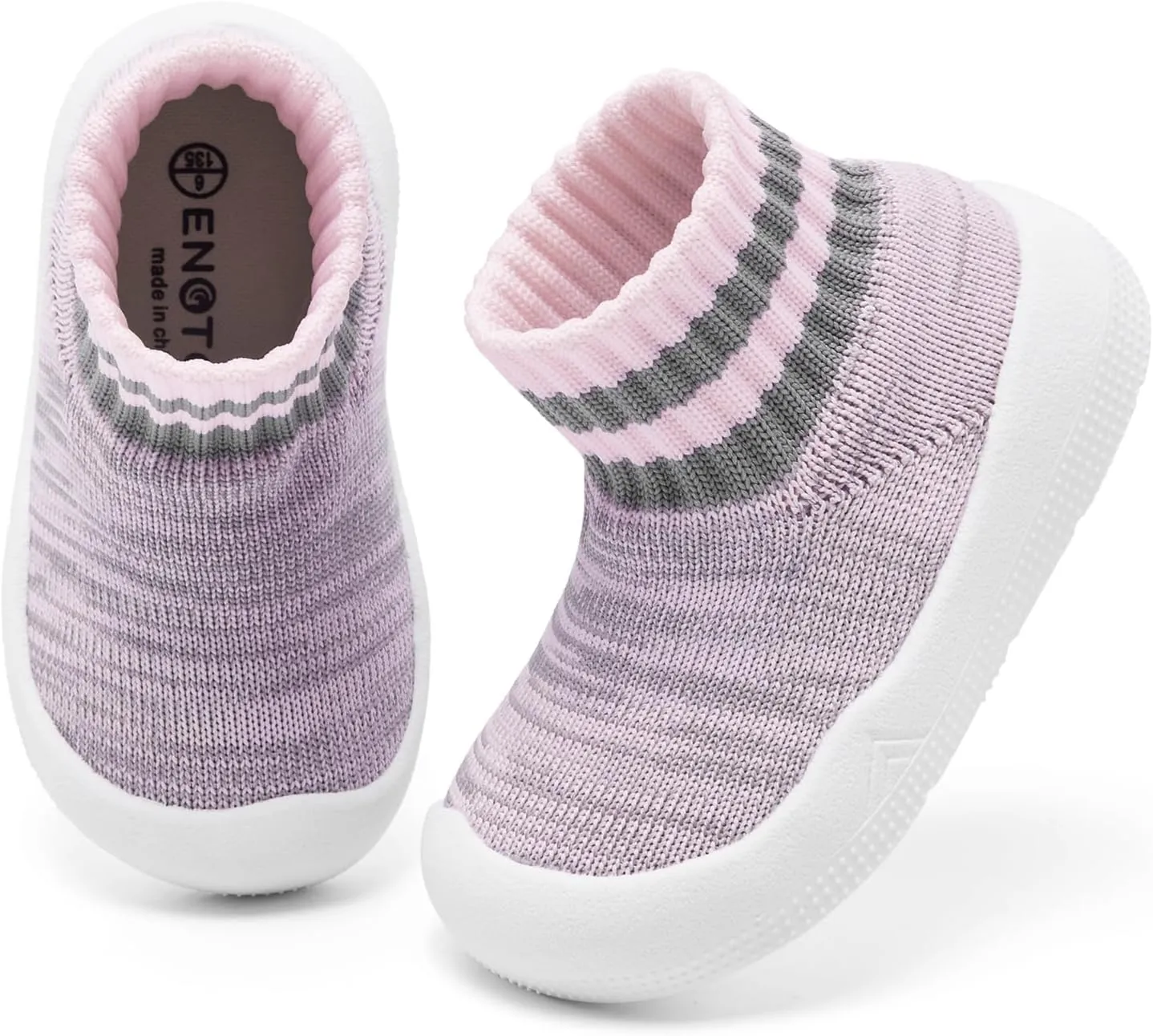 Engtoy Baby Sock Shoes Baby Walking Shoes Infant Non-Slip Breathable Slippers with Soft Rubber Sole Baby Boys Girls Slip On Sneakers
