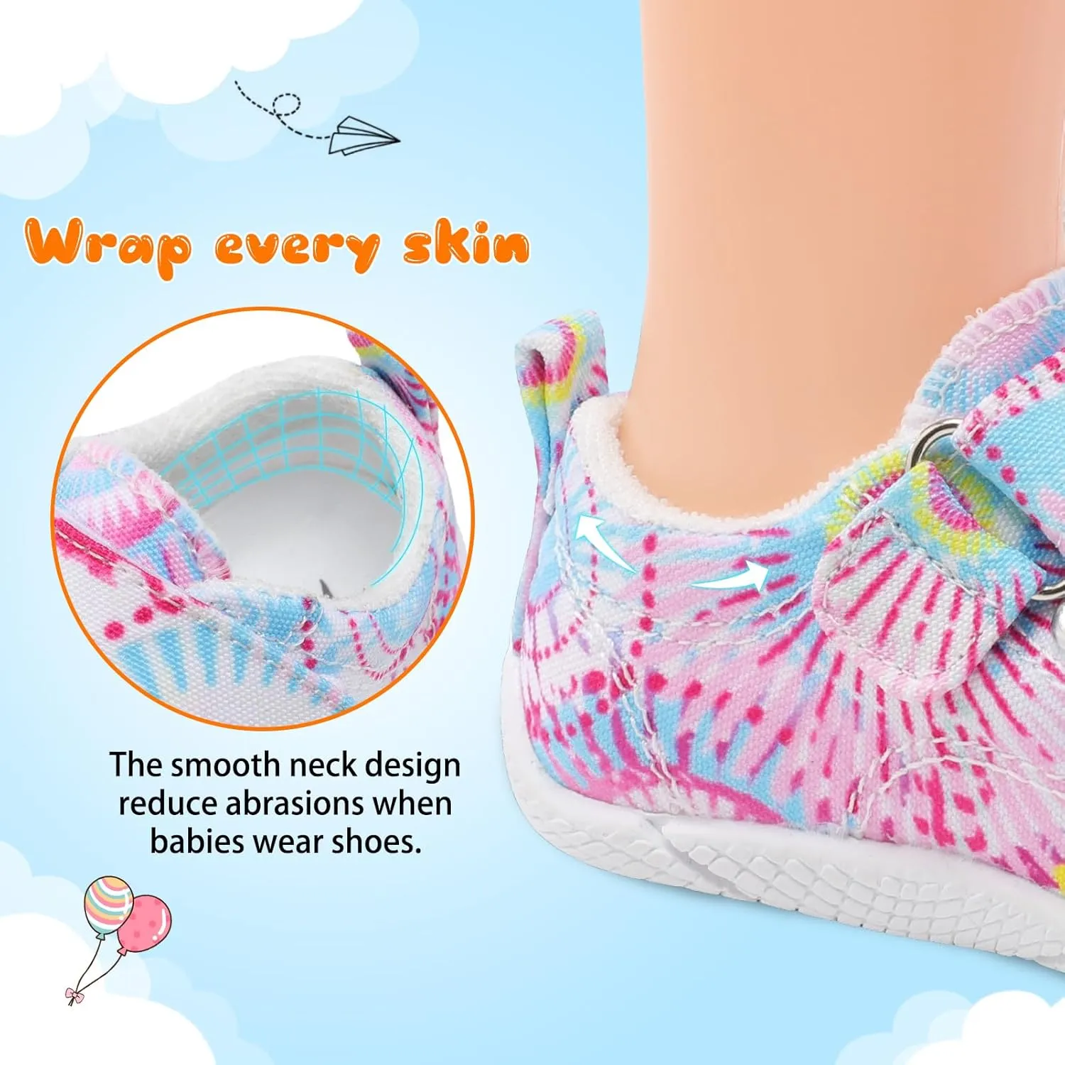 FEETCITY Baby Canvas Shoes Boys Girls Baby First Walking Shoes Infant Crib Shoes Slip On Sneakers