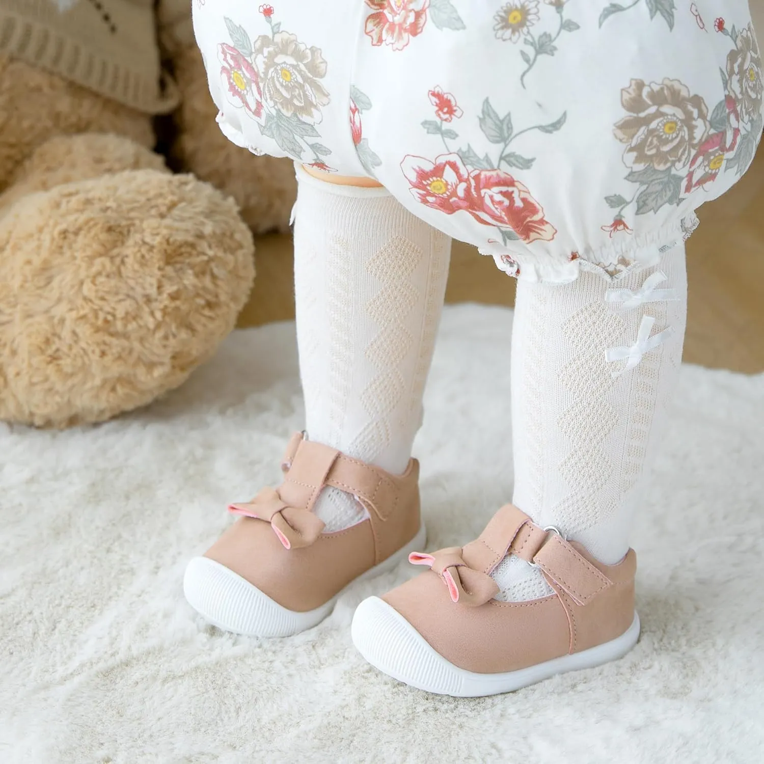 Felix & Flora Soft Sole Baby Dress Shoes - Infant Baby Walking Shoes Moccasinss Rubber Sole Crib Shoes