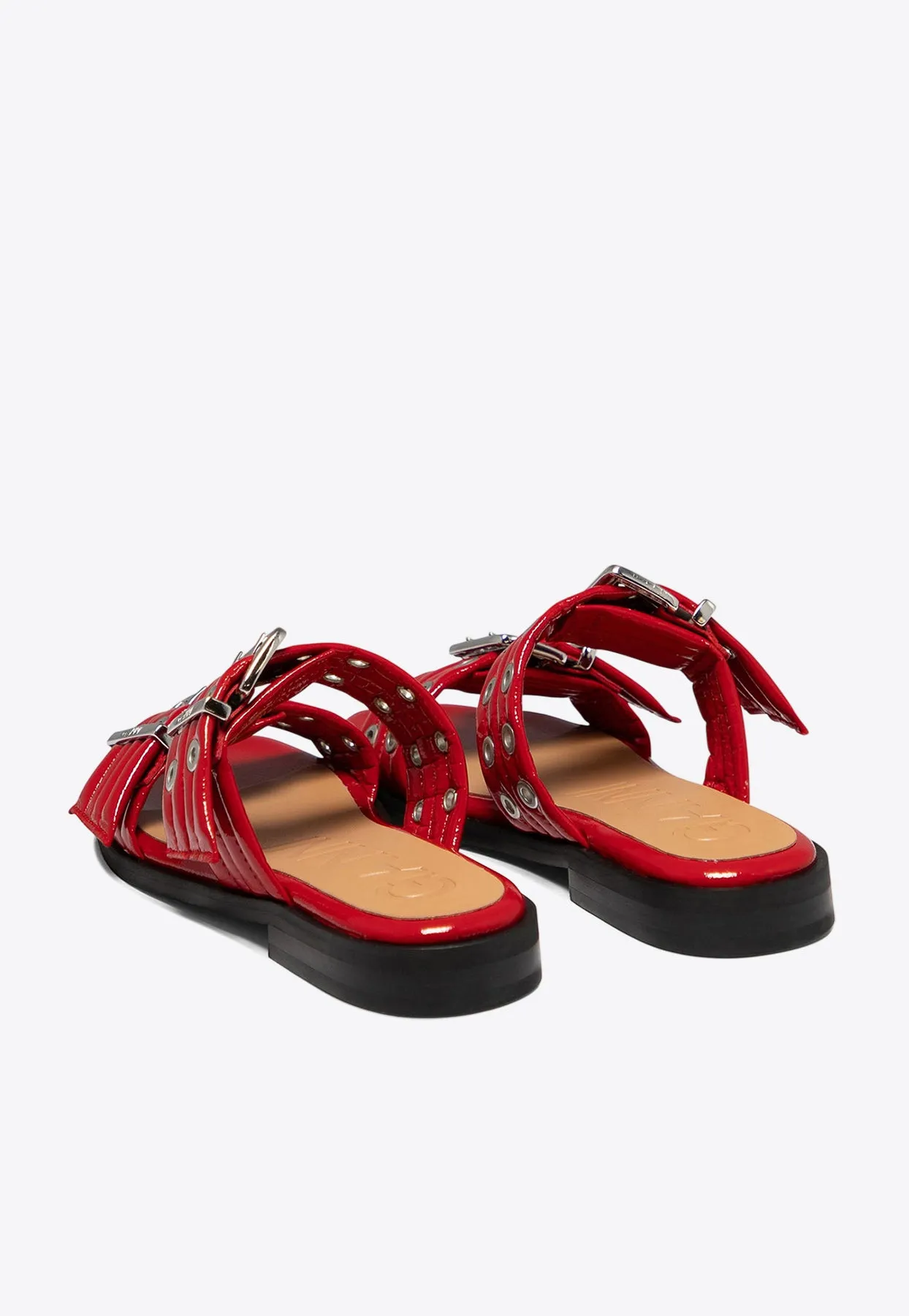 Feminine Buckle Flat Sandals