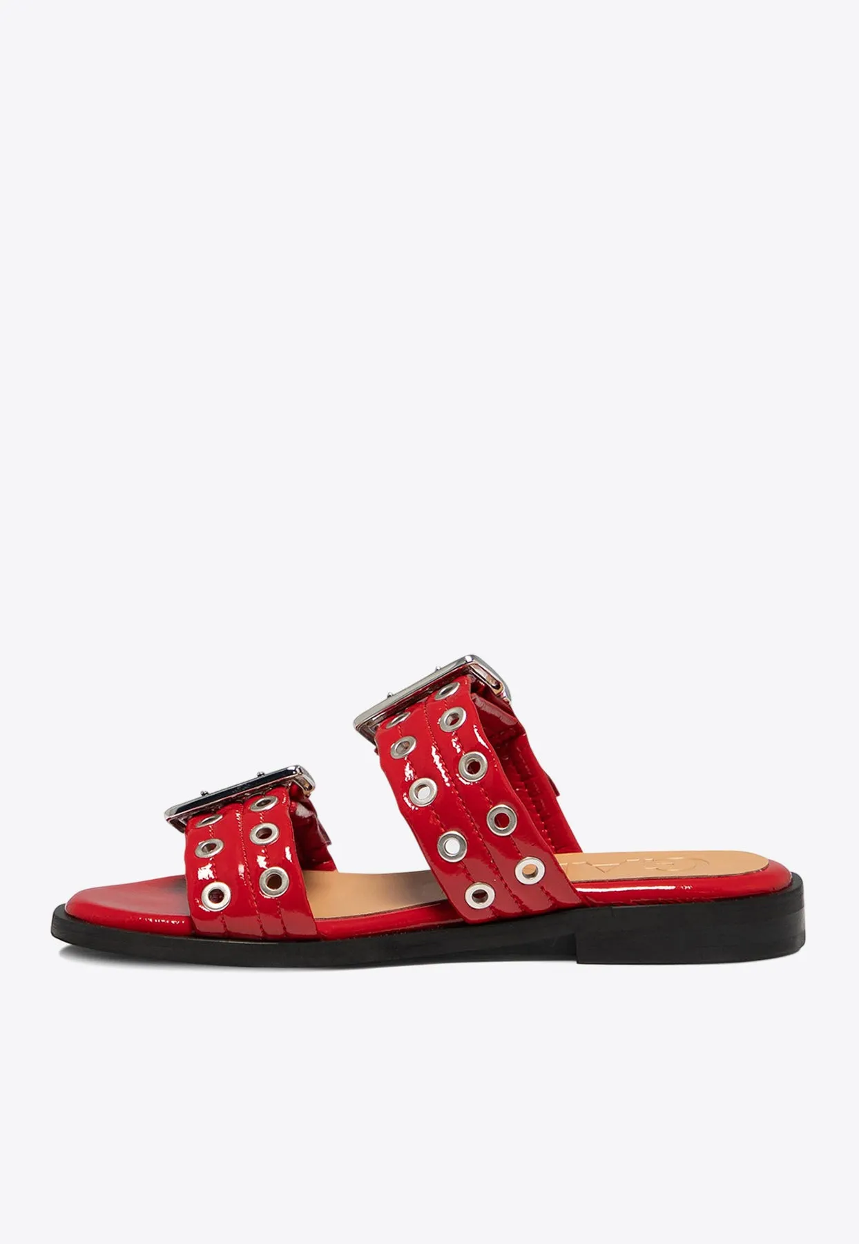 Feminine Buckle Flat Sandals