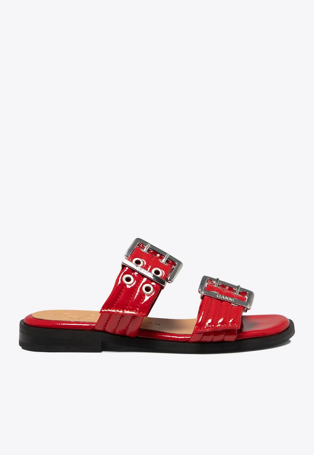 Feminine Buckle Flat Sandals