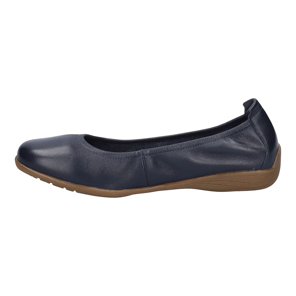 Fenja 01 Navy Slip on Ballet Pumps