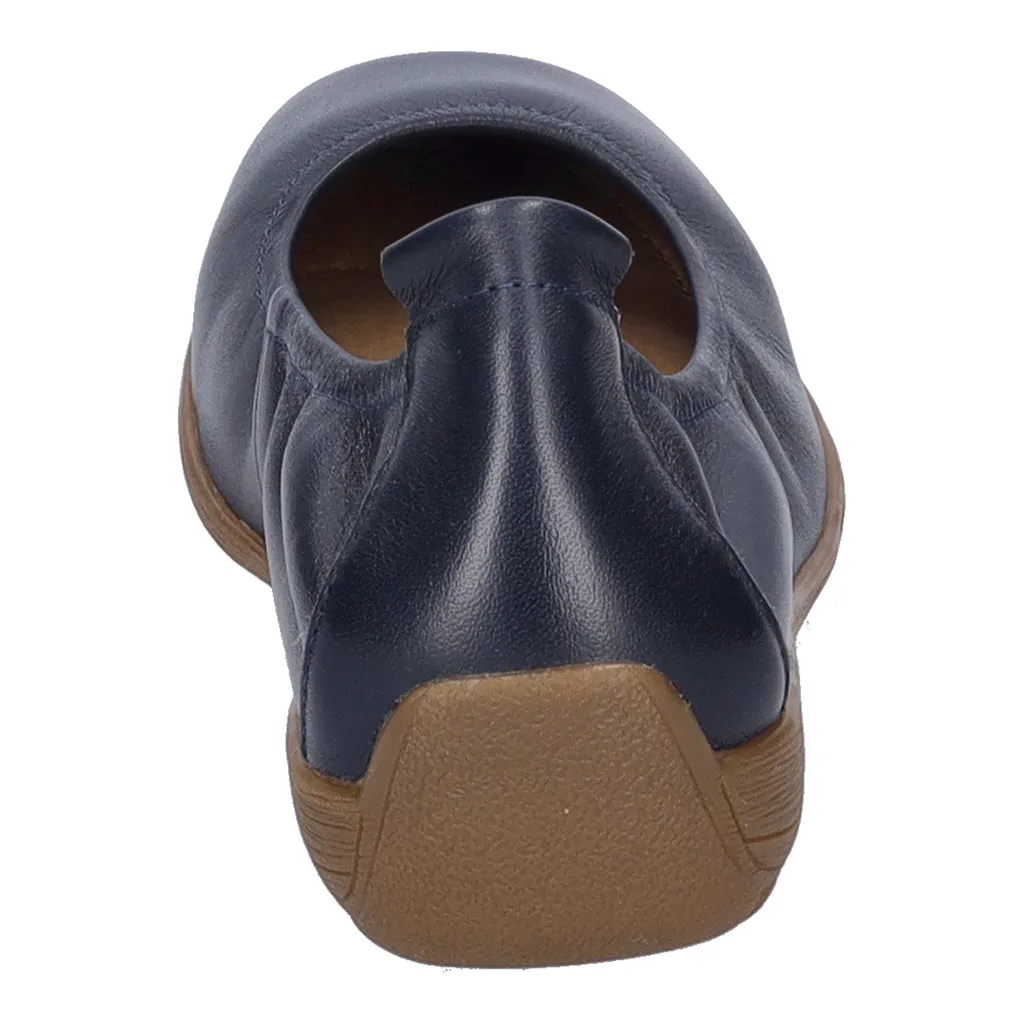Fenja 01 Navy Slip on Ballet Pumps