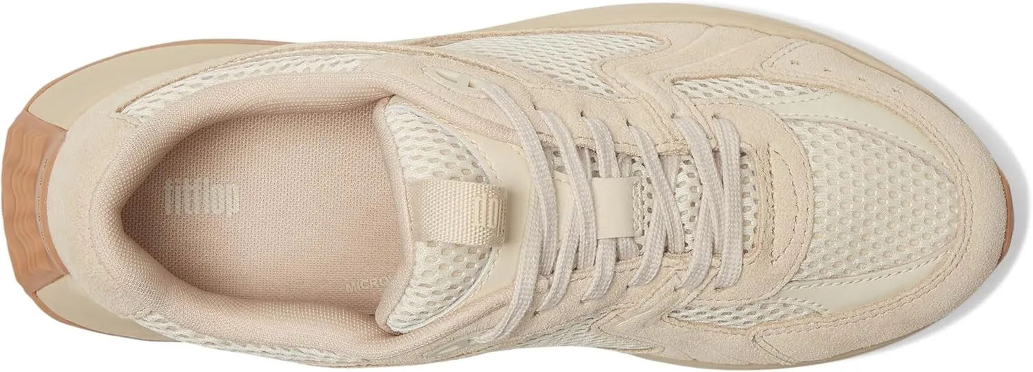 FitFlop Women's F-Mode Flow Suede/Mesh/Leather Flatform Sneakers