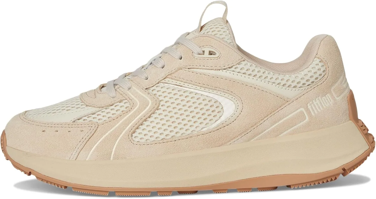 FitFlop Women's F-Mode Flow Suede/Mesh/Leather Flatform Sneakers