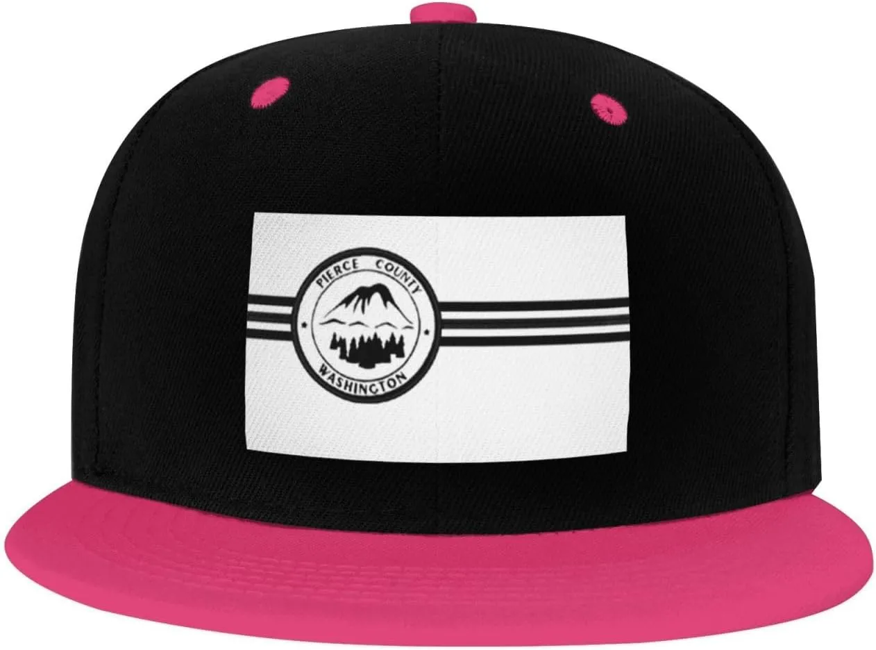 Flag of Pierce County, Washington (Former) Snapback Hat for Men Women Baseball Cap Trucker Flat Bill Hats Dad Caps