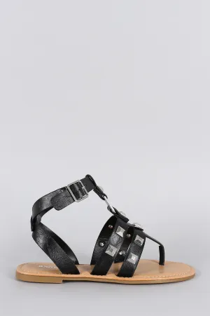 Flat Sandal Strappy Bamboo Thong Studded Ultimate Client-approved
