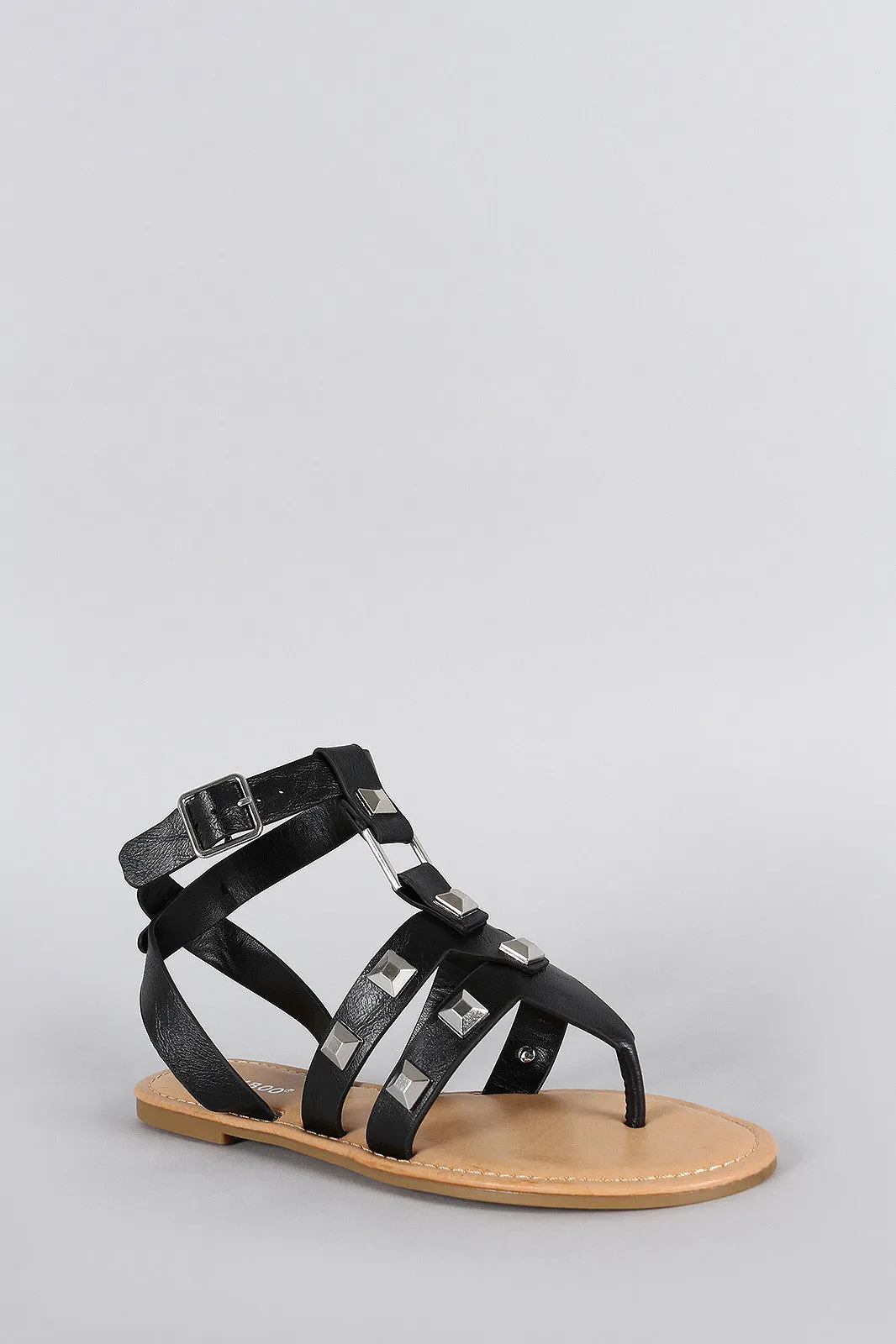 Flat Sandal Strappy Bamboo Thong Studded Ultimate Client-approved