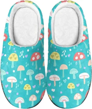 Fuzzy Memory Foam Cozy Slippers for Womem Indoor Home Womens Slip On House Shoes with Rubber Soles Size 4-12