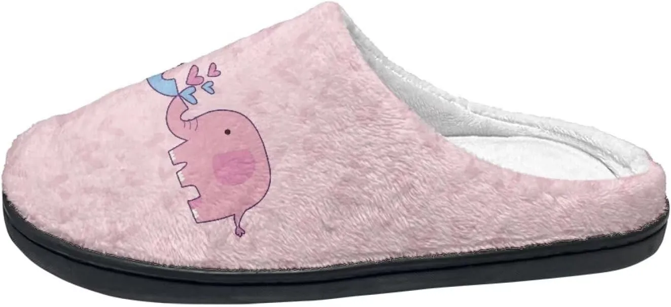 Fuzzy Memory Foam Cozy Slippers for Womem Indoor Home Womens Slip On House Shoes with Rubber Soles Size 4-12