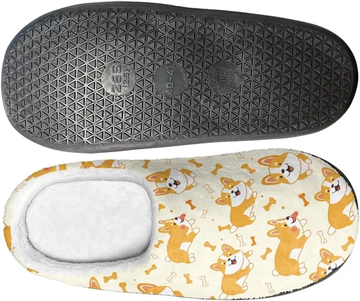 Fuzzy Memory Foam Cozy Slippers for Womem Indoor Home Womens Slip On House Shoes with Rubber Soles Size 4-12