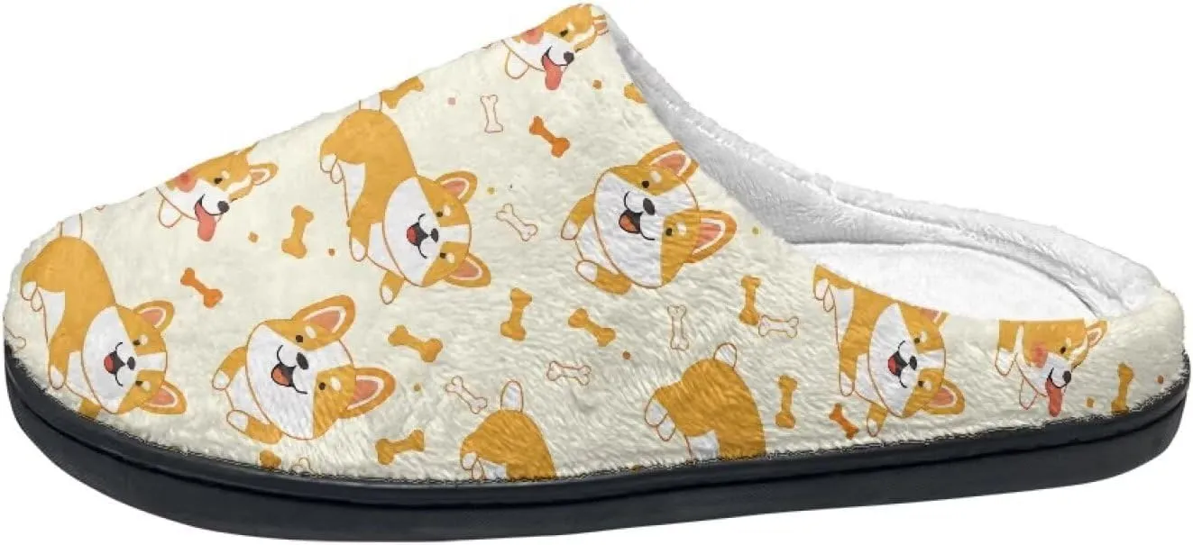 Fuzzy Memory Foam Cozy Slippers for Womem Indoor Home Womens Slip On House Shoes with Rubber Soles Size 4-12