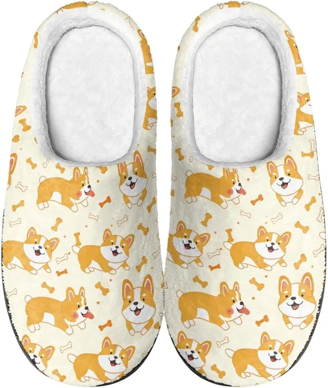 Fuzzy Memory Foam Cozy Slippers for Womem Indoor Home Womens Slip On House Shoes with Rubber Soles Size 4-12