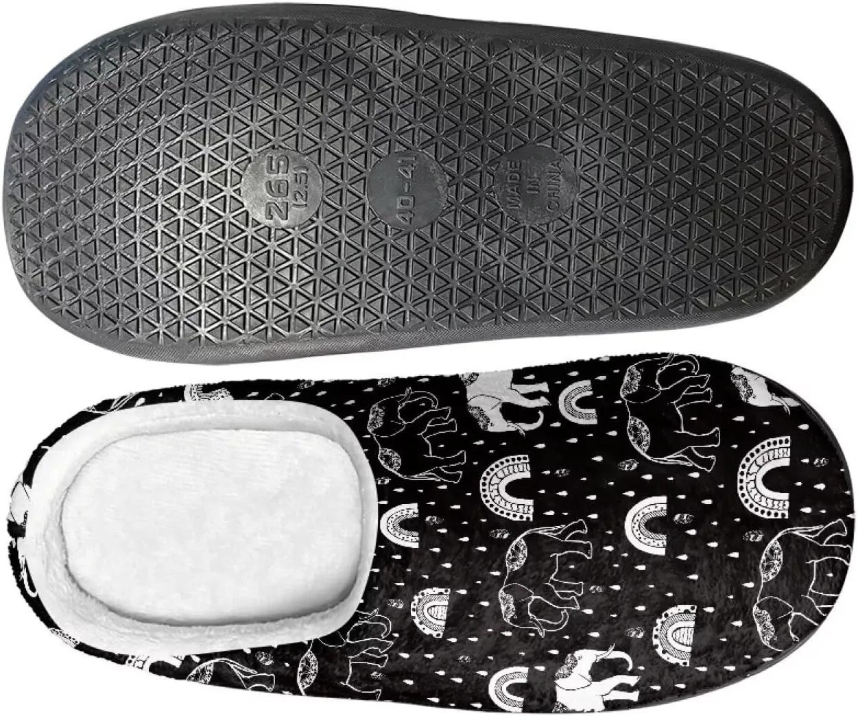 Fuzzy Memory Foam Cozy Slippers for Womem Indoor Home Womens Slip On House Shoes with Rubber Soles Size 4-12