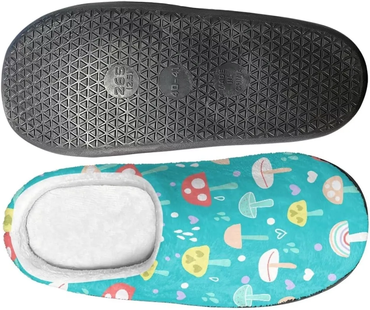 Fuzzy Memory Foam Cozy Slippers for Womem Indoor Home Womens Slip On House Shoes with Rubber Soles Size 4-12